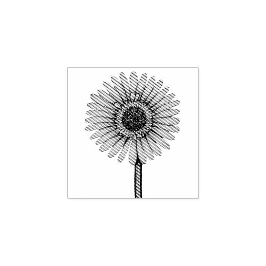 Gerbera Daisy Rubberstempel (Afrduk)