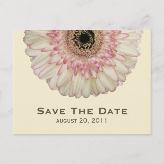 Gerbera Daisy Save The Date Briefkaart (Voorkant)