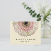 Gerbera Daisy Save The Date Briefkaart (Staand voorkant)