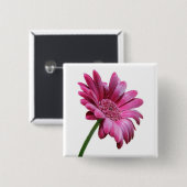 Gerbera Daisy Square Pin Vierkante Button 5,1 Cm (Voorkant /achterkant)