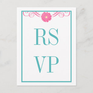 Gerbera Daisy Swirls Réponse Carte Postale