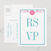 Gerbera Daisy Swirls Réponse Carte Postale (Devant / Derrière)