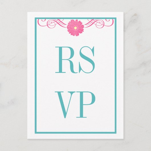 Gerbera Daisy Swirls Réponse Carte Postale (Devant)