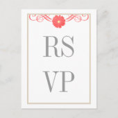 Gerbera Daisy Swirls Réponse Carte Postale (Devant)