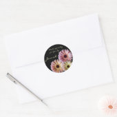 Gerbera Daisy Trio Ronde Sticker (Envelop)