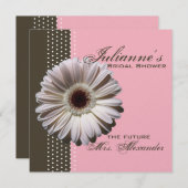 Gerbera Daisy / Vrijgezellenfeest Kaart (Voorkant / Achterkant)