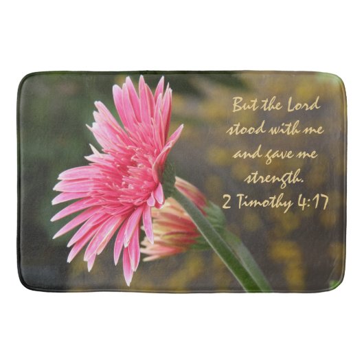 Gerbera Daisy w/Bible Verse Badmat (Voorkant)