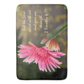 Gerbera Daisy w/Bible Verse Badmat (Voorkant Verticaal)