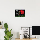 Gerbera Daisy w/ Scripture Verse (john 8:32) Poster (Thuiskantoor)