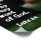 Gerbera Daisy w/ Scripture Verse (Luke 4:4) Poster (Hoek)