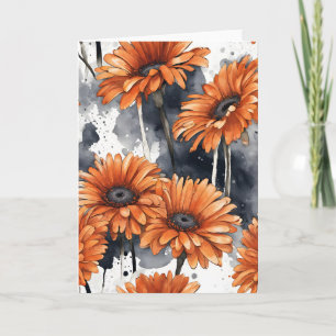 Gerbera Daisy - Watercolor bloemen Kaart