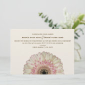 Gerbera Daisy Wedding Invitation Kaart (Staand voorkant)