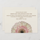 Gerbera Daisy Wedding Invitation Kaart (Voorkant / Achterkant)