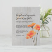Gerbera Daisy Wedding Invitations Kaart (Staand voorkant)