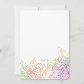 Gerbera Faire-part de mariage (Dos)