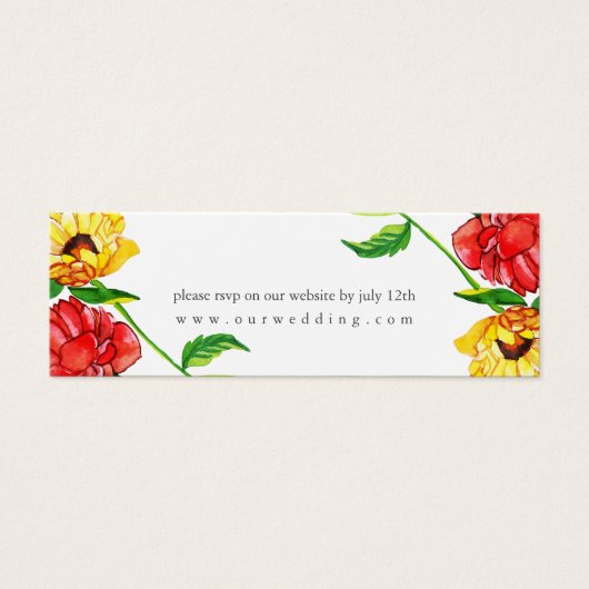 Gerbera Floral Site Mariage RSVP (Devant)