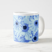 Gerbera Flowers, Blue Flowers, Flowers Pattern of Extra Grote Mok (Voorkant rechts)