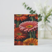 Gerbera Flowers Briefkaart (Staand voorkant)