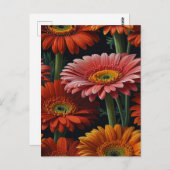 Gerbera Flowers Briefkaart (Voorkant / Achterkant)