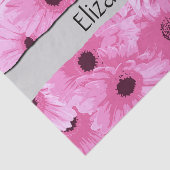 Gerbera Flowers, Pink Flowers, Your Name Tissuepapier (Detail)