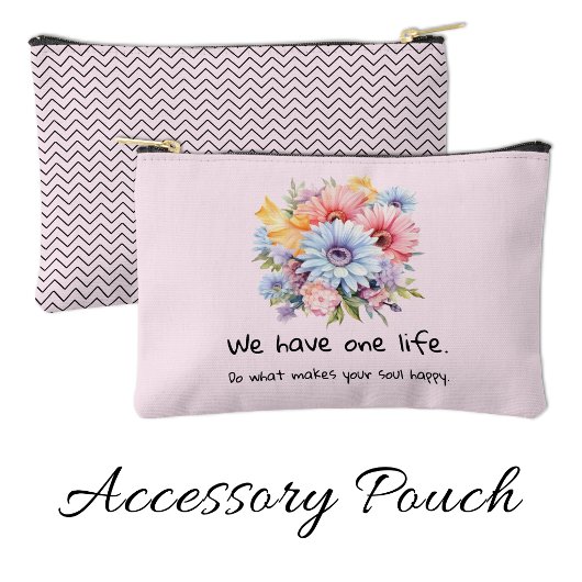 Gerbera flowers positive words pink etui