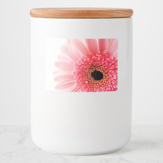 Gerbera-gerbera Voedselcontainer Etiket (Voorkant)