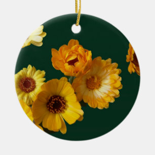 Gerbera groeten keramisch ornament