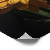 Gerbera Jaune Daisy Art Imprimer Poster (Coin)