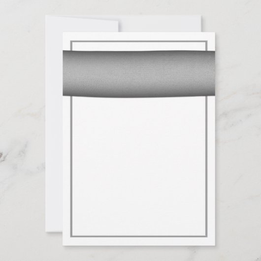 Gerbera jaune Daisy Grey Ribbon Invitation (Dos)