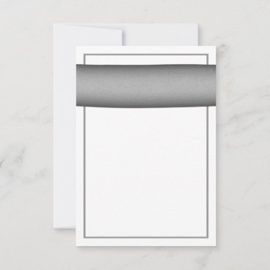 Gerbera Jaune Daisy Grey Ribbon RSVP carte de répo (Dos)