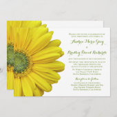 Gerbera Jaune Faire-part de mariage (Devant / Derrière)
