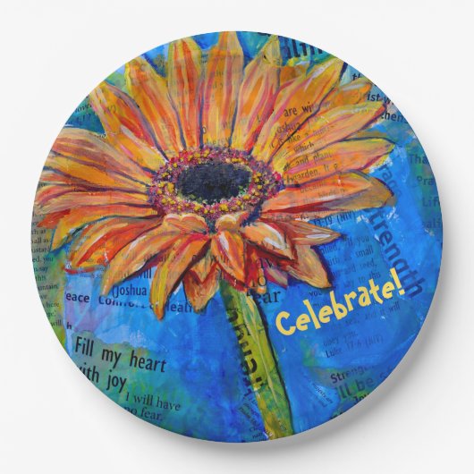 Gerbera Joy Painted bord (Voorkant)