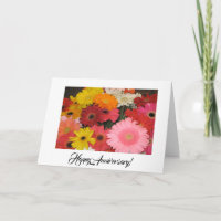 Gerbera jubileumkaart