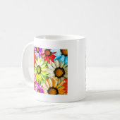 Gerbera kleurige bloem koffiemok (Voorkant links)