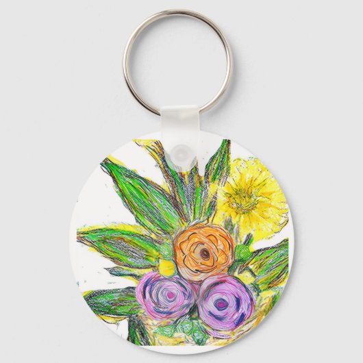 Gerbera Madelief Sleutelhanger (Voorkant)