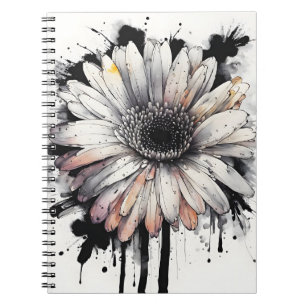 Gerbera madeliefje - Watercolor bloemen Notitieboek