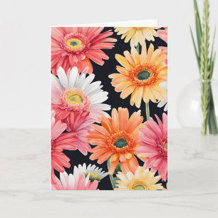 Gerbera madeliefje - Waterverf bloemen Kaart