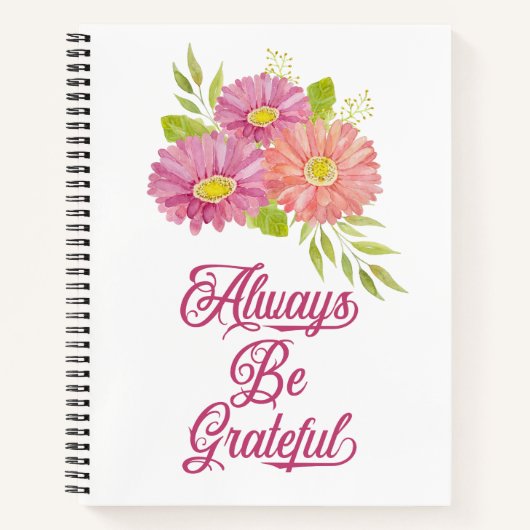 Gerbera Madeliefjes Dankbaar Dagboek Notitieboek (Voorkant)