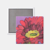 Gerbera Magnet Magneet (Voorkant / Achterkant)