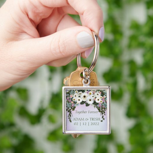 Gerbera Margrieten Bruiloft Sleutelhanger (Hand)