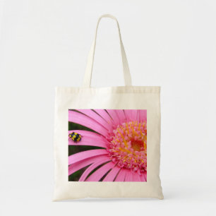 Gerbera met lieveheersbeestje tote bag