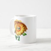 Gerbera onder een paraplu koffiemok (Voorkant links)