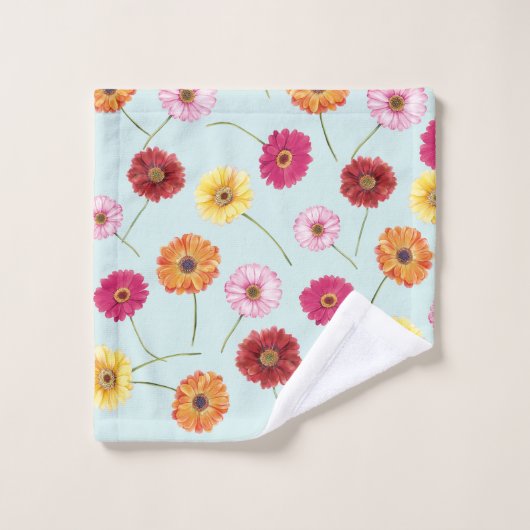 Gerbera,pink,red,orange,yellow  (Gant de toilette)