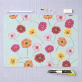 Gerbera,pink,red,orange,yellow wrapping tissuepapier (Craft)