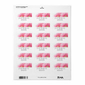 Gerbera Rose Daisies Élégant Étiquette photo (Feuille entière)