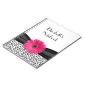 Gerbera rose Daisy Damask Carnet personnalisé (Côté gauche)