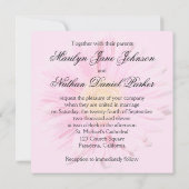 Gerbera rose Faire-part de mariage (Dos)