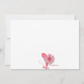 Gerbera rose Invitation religieuse (Dos)