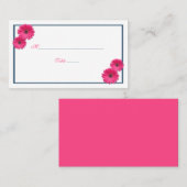 Gerbera rose Mariage Cartes de Place (Devant / Derrière)