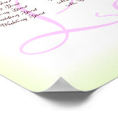 Gerbera rose Mariage Tableau des places assises (Coin)